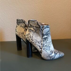 Snake skin booties 
Size 7